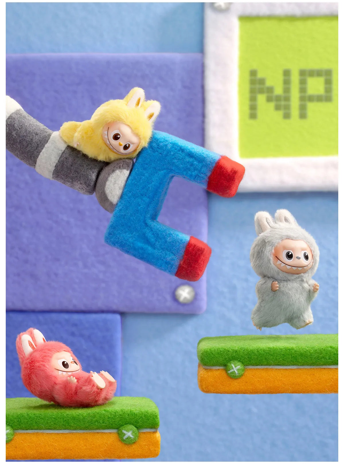 Pop Mart The Monsters Pin for Love Series Vinyl Plush Pendant Blind Box (N-Z)